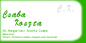 csaba koszta business card